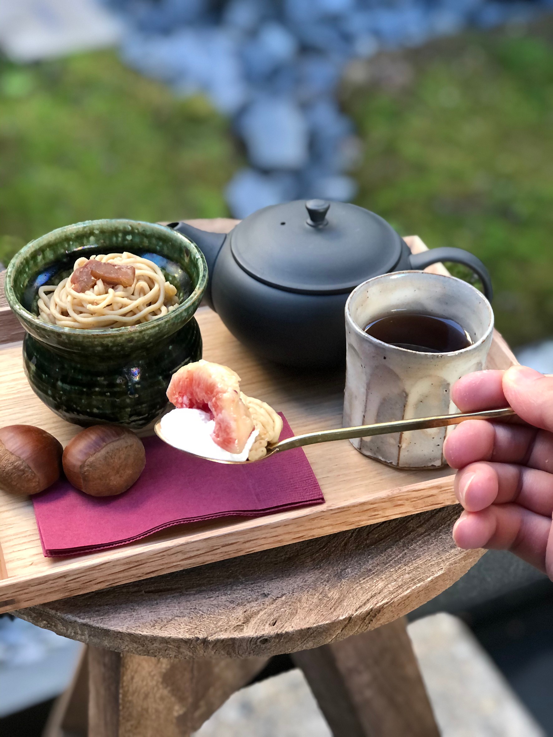 季節の果物入り モンブラン<br />
ver.押水産いちじく